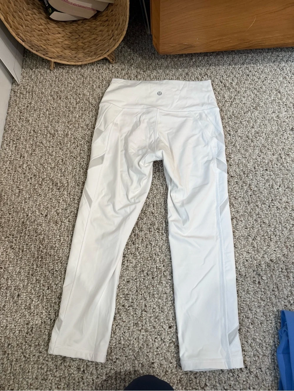 lululemon athletica White High-Waist Mesh-Accent Leggings